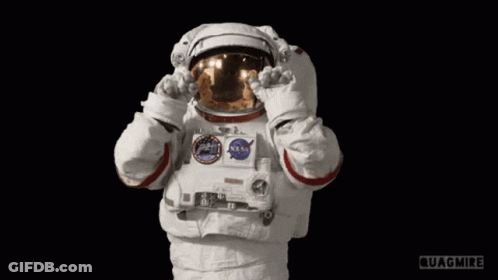 Man In Astronaut Suit Saying Happy Birthday Carter GIF