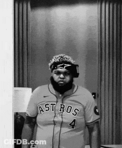 Man In Astros 4 Jersey GIF