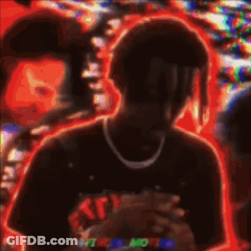 Man In Astroworld T-Shirt GIF