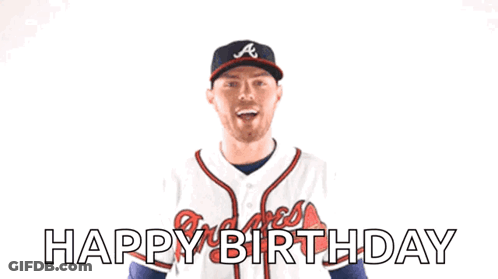 Man In Atlanta Braves Jersey Raising Arms GIF
