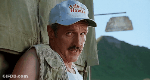 Man In Atlanta Hawks Hat GIF