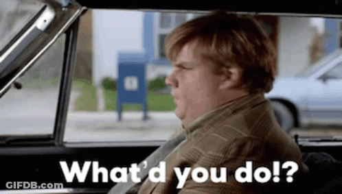 Man In Back Seat Asking What'd You Do GIF