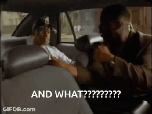 Man In Back Seat Of Car Saying And What GIF