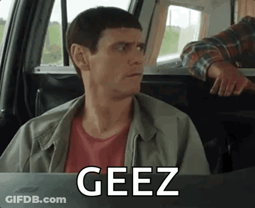 Man In Back Seat Of Car With Geez GIF