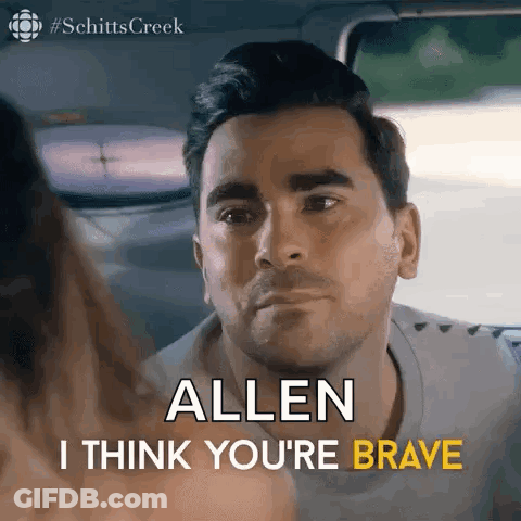 Man In Back Seat Says I Think You're Brave GIF
