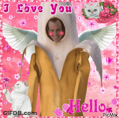Man In Banana Costume Saying I Love You GIF