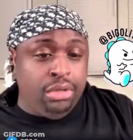 Man In Bandana And Black Shirt With @Bigoli Sticker GIF