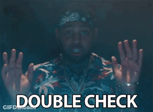 Man In Bandana And Hawaiian Shirt Says Double Check GIF