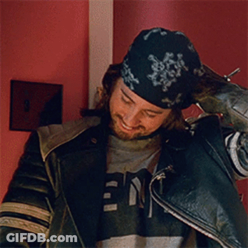 Man In Bandana And NY Shirt GIF