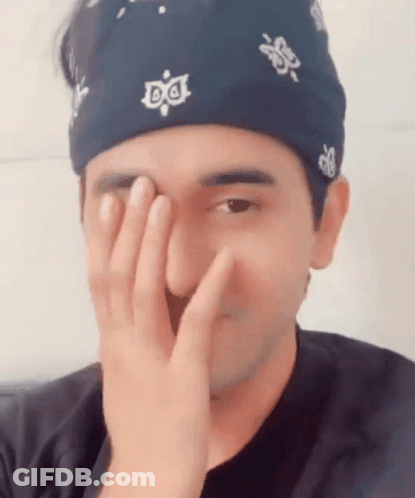 Man In Bandana Covering Face GIF
