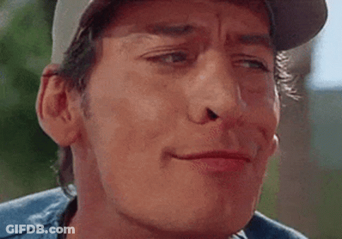 Man In Baseball Cap And Blue Shirt GIF