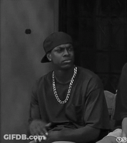 Man In Baseball Cap And Chain GIF