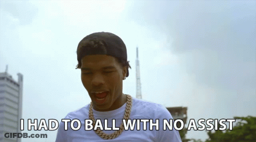 Man In Baseball Cap And Necklace Says I Had To Ball GIF