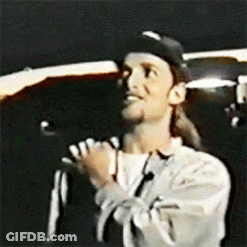 Man In Baseball Cap And White Shirt GIF