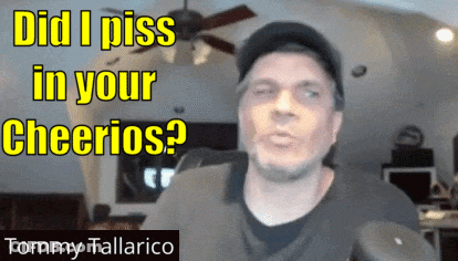 Man In Baseball Cap Asking If He Pissed In Your Cheerios GIF