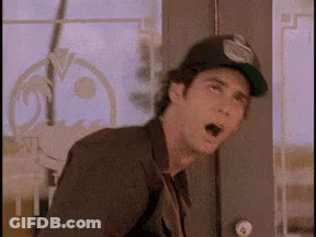 Man In Baseball Cap At Door GIF