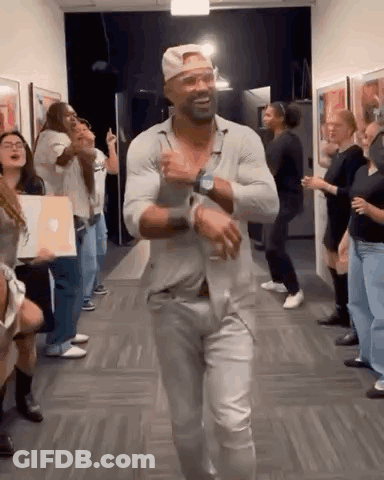 Man In Baseball Cap Dancing GIF