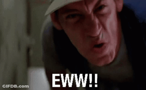 Man In Baseball Cap Making Funny Face Saying Eww GIF
