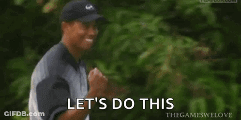 Man In Baseball Cap On Golf Course Smiling GIF