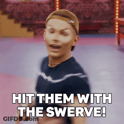 Man In Baseball Cap Saying Hit Them With The Swerve GIF
