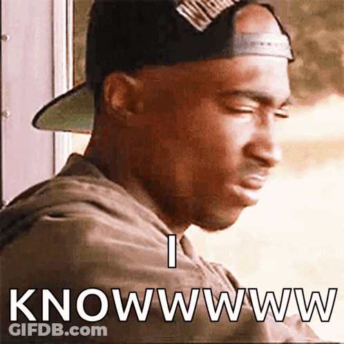 Man In Baseball Cap Saying I Know WWW GIF