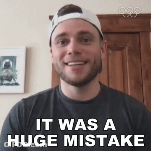Man In Baseball Cap Saying It Was A Huge Mistake GIF