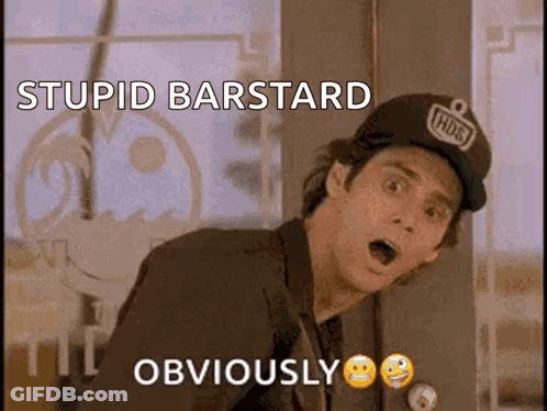 Man In Baseball Cap Saying Stupid Bastard GIF