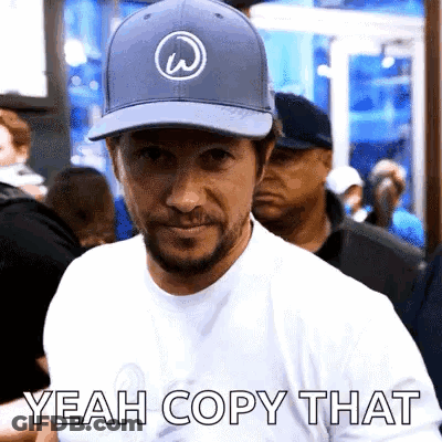 Man In Baseball Cap Saying Yeah Copy That GIF