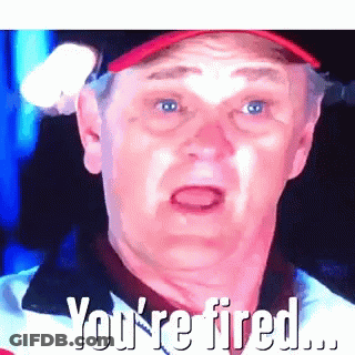 Man In Baseball Cap Saying You're Fired GIF