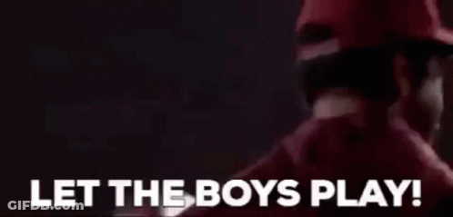 Man In Baseball Cap Screaming Let The Boys Play GIF