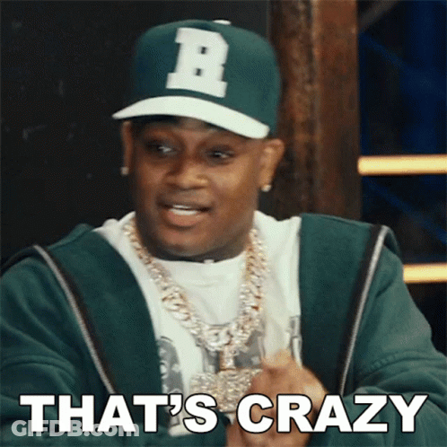 Man In Baseball Cap With B Says That's Crazy GIF