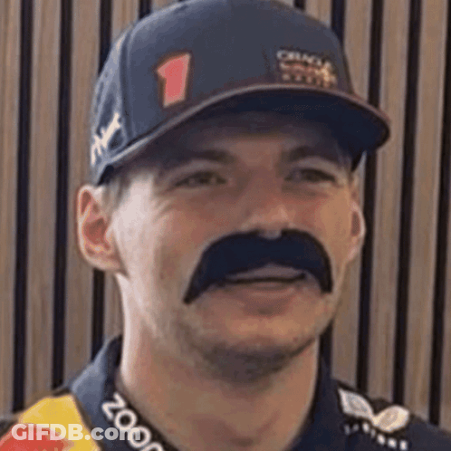 Man In Baseball Cap With Fake Mustache GIF