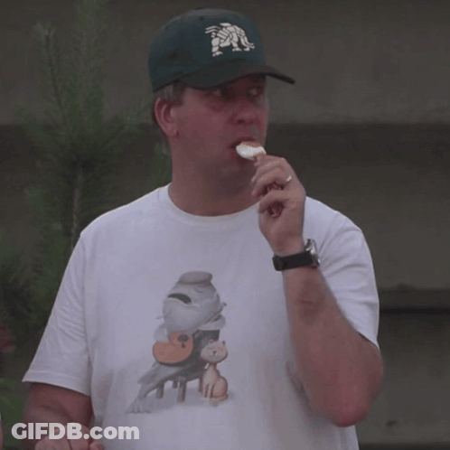 Man In Baseball Cap With Letter M GIF