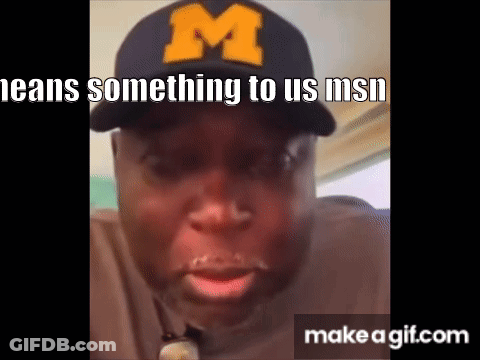 Man In Baseball Cap With M Making Funny Face GIF