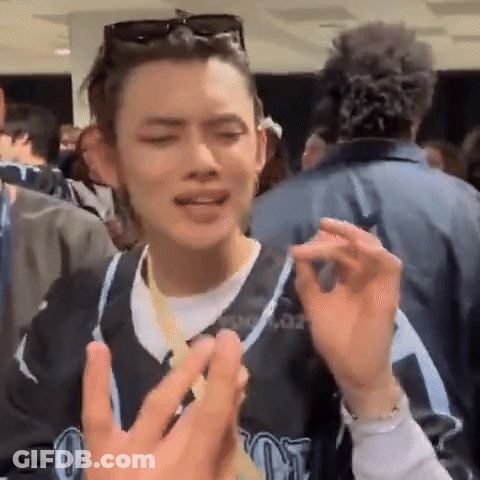 Man In Baseball Jersey Making Funny Face GIF
