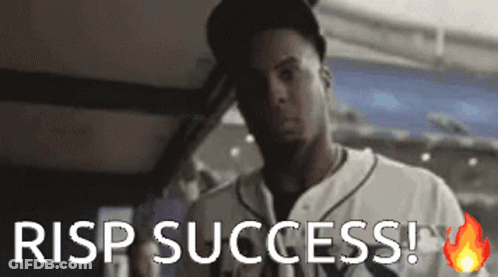 Man In Baseball Uniform Saying Rise Success GIF