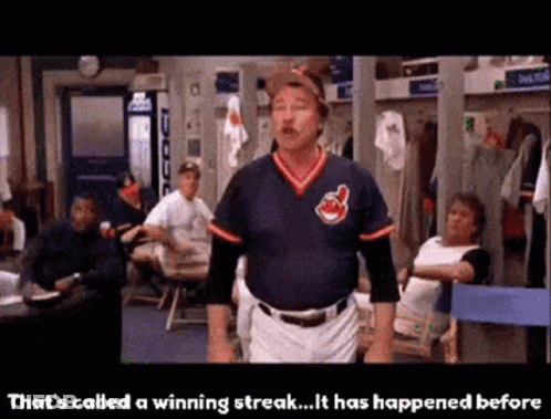 Man In Baseball Uniform Says That's Called A Winning Streak GIF