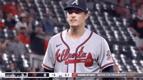 Man In Baseball Uniform Standing On Field GIF