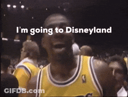Man In Basketball Jersey Saying I'm Going To Disneyland GIF