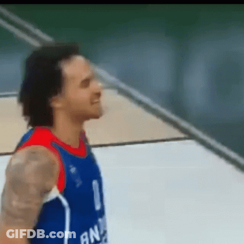 Man In Basketball Uniform Number 1 GIF