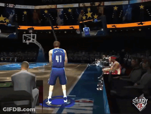 Man In Basketball Uniform Number 41 GIF