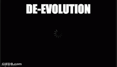 Man In Bathing Suit Standing In Water With De-Evolution GIF