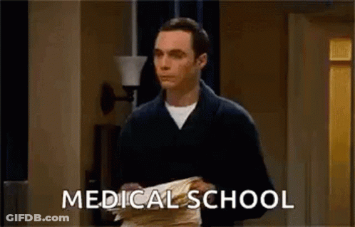 Man In Bathrobe Holding Papers Medical School GIF