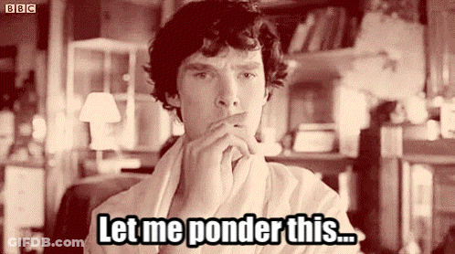 Man In Bathrobe Pondering Let Me Ponder This GIF