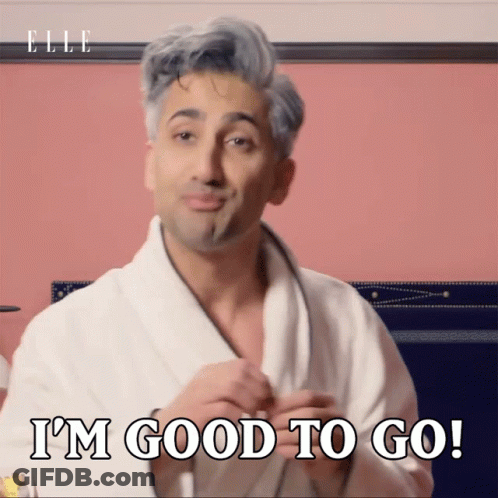Man In Bathrobe Saying I'm Good To Go GIF