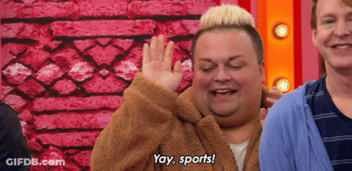 Man In Bathrobe Says Yay Sports GIF