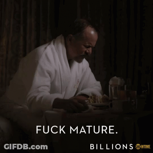 Man In Bathrobe With Text GIF