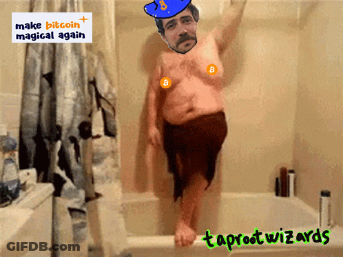 Man In Bathtub With Make Bitcoin Magical Again GIF