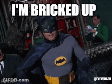 Man In Batman Costume I'm Bricked Up GIF