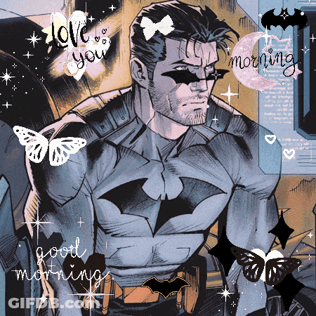 Man In Batman Costume Saying Good Morning GIF